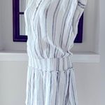Rails Smocked Waist Mini Dress Striped Linen Blend Size L New with Tag Photo 4
