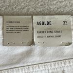 AGOLDE Parker Long Short High Rise Denim Shorts White Dough Size 32 NWT Photo 12