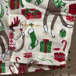 Munki Munki Cream Christmas Theme Long Sleeve Button Down Pajama Holiday Top Red Photo 4