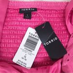 Torrid  Pink Eyelet Spaghetti Strap Mini Skater Dress Tie Front Size 1X 14 16 New Photo 6