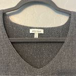 Ella Moss charcoal gray v-neck ribbed pullover sweater size large Photo 10