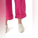 Crown & Ivy NWOT bright pink Women 8  wide-leg, cuffed, cropped chino pants Photo 5