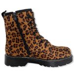 Southern Fried Chicks NWOT Southern Fried Chics Leopard/Cheetah Print Lace Up Combat Ankle Bootie 7 Photo 5