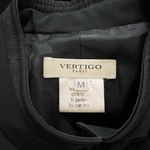 Vertigo Paris Nylon Stretch Water Resistant Utilitarian Trench Coat Jacket Black Photo 1