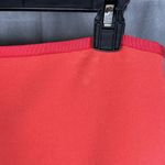 Ann Taylor Red Orange A-line Skirt Front Slit 12 Petite Double Weave New Career Photo 5