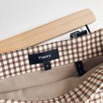 Theory Plaid Tan Checkered Mini Skirt Photo 4