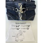 Coach Signature Python Stripe Black Satchel Tote Handbag Top Handle Purse Photo 10