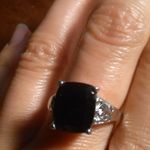 Thai Black Spinel Platinum Bond Ring (Size 8) Photo 11
