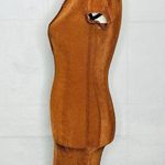 Urban Outfitters  Short Sleeve Button-Down Brown Bodycon Dress Size XS Jersey Photo 5