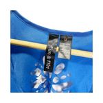 Fun & Flirt Women's Blue Sheer Floral Cutout Sleeveless Shirt Sz M Casual Photo 4