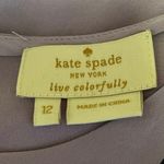 Kate Spade Purple 100% Silk Pearl Necklace Printed Puff Sleeve Blouse Top Sz 12 Photo 3