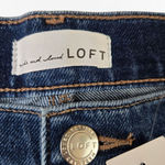 Loft Dark Wash Classic High Waisted Stretch Classic Ankle Skinny Jeans Size 32 Photo 4