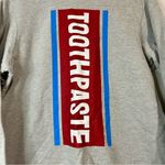 Toothpaste Women’s Sweatshirt Grey Red Blue Size Medium EUC Casual Costume Gray Photo 1
