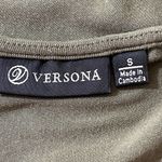 Versona  Army Green Cold Shoulder Crewneck T-Shirt Size S Small Photo 4