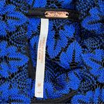 Free People Blue Simone Mock Neck Lace Mini Dress Size Medium Photo 13