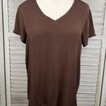 Ci Sono V Neck Tee Lightweight 100% Rayon Brown-XL Photo 0