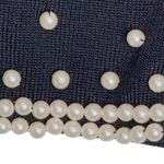 Michelle Nicole Women's Sweater Petite Medium Black Top Beaded Pearls Size undefined Photo 2