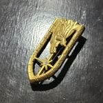 Vtg Signed Danecraft Mary Holding Baby Jesus Below A Shining Star Pin Brooch Gold Photo 1