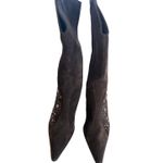 Pazzo Sioux Chocolate Brown Suede Rhinestone Embellished Cowboy Boots Size 11 Photo 2