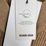 Fashion Union Cardigan Sweater Neutral Tan Ribbed Knit Open Twist Front 10 Photo 5