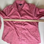 Lands' End  Pink Paisley Button Down Shirt Size 18W Preppy Feminine Office Casual Photo 7