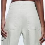 ZARA NEW  Women Blue Gray amid Rise Cargo Jeans Extra Wide Size 40‎ Photo 2