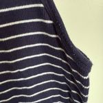 Motherhood  Womens Tank Top Navy Blue White Striped Ribbed Size‎ L Photo 6