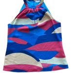 Ecru  Multi Color Halter Neck Top Photo 0