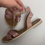 Topshop  Felix Pink Glitter Flat Sandals Photo 0