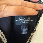 R & M Richards R & M Collection A-Line Glitter Lace and Jersey High-Neck Gown Photo 5