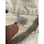 Carmar Denim Shorts Womens Size 28 White Black Zip Sides High Rise Jean Shorts Photo 4