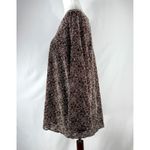 Maggie Barnes Vintage Brown Tunic Top White Micro Beaded Size 3X Glam Party Photo 7