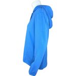 Denim & Co . Beach French Terry Roll Tab Sleeve Hooded Jacket Indigo Sea Medium Photo 6