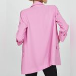 Mango NWT Tailored Blazer with Turn Down Sleeves PINK size small spring Photo 5