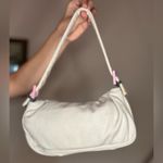 Fendi  White Cream and Pink Vintage Jersey Baguette Bag Authentic Photo 1
