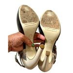 Dries Van Noten Leather D'orsay black cream gold platform pumps Size 37.5/US7 Photo 8