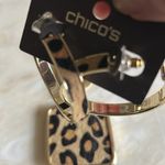 Chico's Chico’s Gold Animal Print Hoop Earrings and Matching Pendant Necklace NEW Photo 11