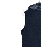 Zoe & Liv Zoe Women's Vest Open Front Collared Floral Design Sleeveless Gray Petite Small Photo 7