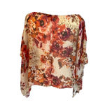 Crimson & Clover  sheer floral overlay blouse, size M. EUC Photo 2