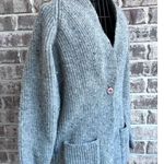Vintage CG Career Guild Cardigan Sweater Larg 100% Wool Gray Front Button Pocket Size undefined Photo 7