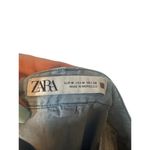 ZARA  Light Blue Denim Belted Side Zipper A-line Mini Skirt Women Sz M Photo 8