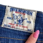 True Religion Joey Flare Jean Size 27x34 Medium Wash Distressed Photo 6