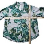 PURO LINO 100% Linen Italy Palms XL Set 2 Piece Blouse & Short Casual Photo 7