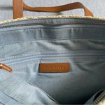 Talbots  Straw Rattan Leather Strap Tote Bag Photo 6