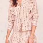 Love Shack Fancy  100% cotton cottage core blouse in light pink NWT Photo 2