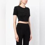 ALC Frank A.L.C. ALC Wren Bustier Cropped Tee Corset Seamed Crop Top Black Photo 4