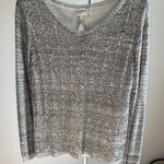 Sioni Gray Knit Blouse Photo 0