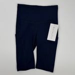 Athleta Ultimate Stash Pocket 9" Activewear Short Navy Size XXS NWT Photo 2