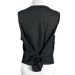 Vintage 70s Bohemian Black Velvet Embroidered Folklore Folk Art Vest Medium Size undefined Photo 2