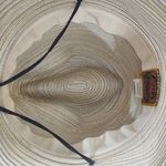 Scala  Cream Wide Brim Woven Straw Sun Hat One Size Woven Sun Hat Photo 3